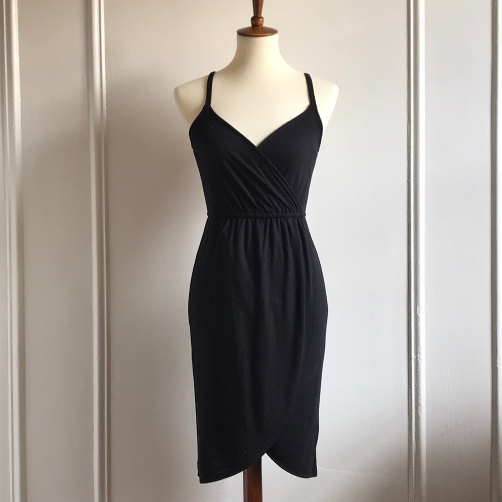 Faux wrap tulip dress